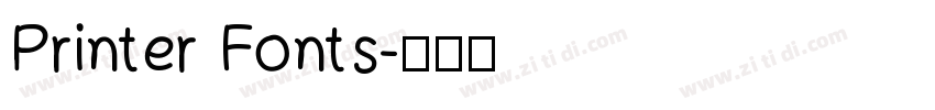 Printer Fonts字体转换